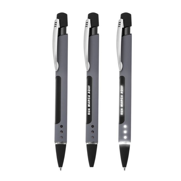 Caneta metal com led - Image 2
