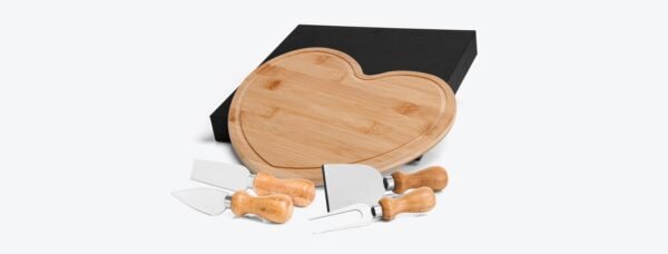 Kit queijo com tábua coração