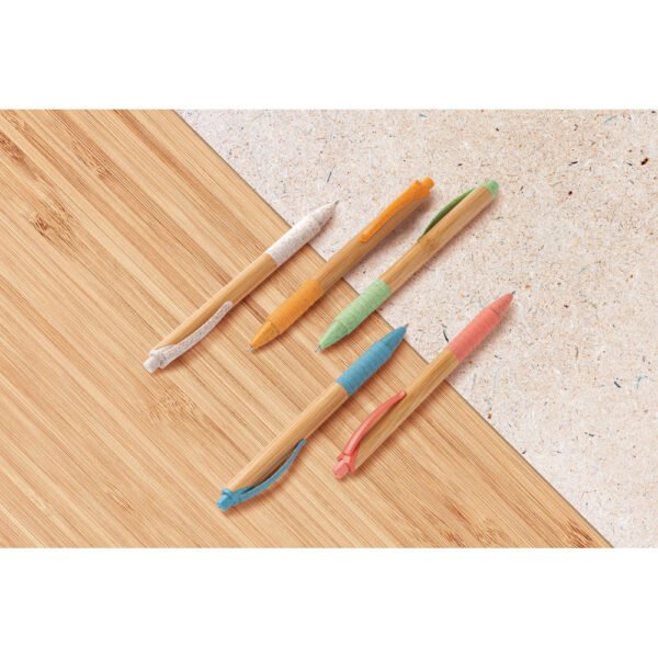 Caneta esferográfica em bambu personalizada