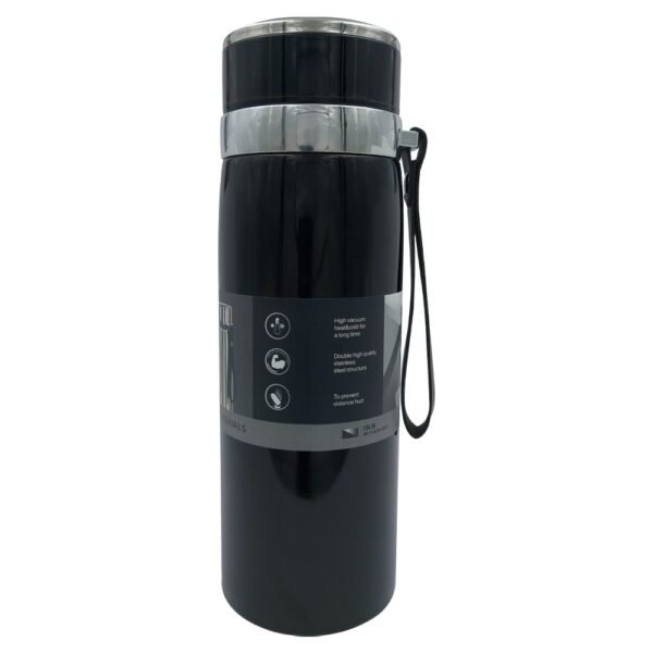Garrafa Térmica Personalizada Em Inox Com Alça Em Couro Sintético Com Capacidade 800ML - Imagem 4